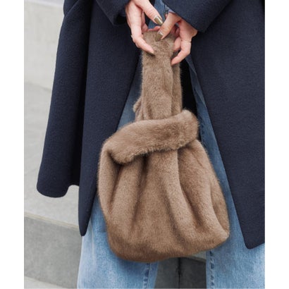 《予約》Spick & Span ECO FUR SHOPPER BAG（ブラウン A）｜詳細画像