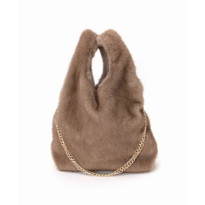 《予約》Spick & Span ECO FUR SHOPPER BAG（ブラウン A）｜詳細画像