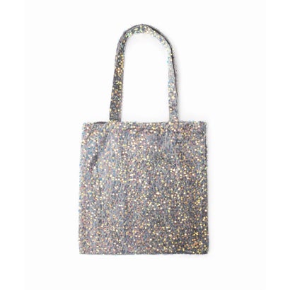 《WEB限定/追加予約》Uhr/ウーア Spangle Velour Tote Bag （グレーA）｜詳細画像
