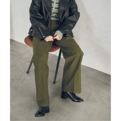 スピック＆スパン Spick & Span 《一部店舗+WEB限定カラー有り》バックサテンストレッチベイカーパンツ（ブラウン）｜詳細画像