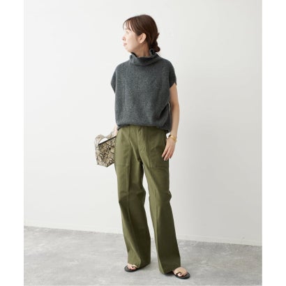 スピック＆スパン Spick & Span 《一部店舗+WEB限定カラー有り》バックサテンストレッチベイカーパンツ（ブラウン）｜詳細画像