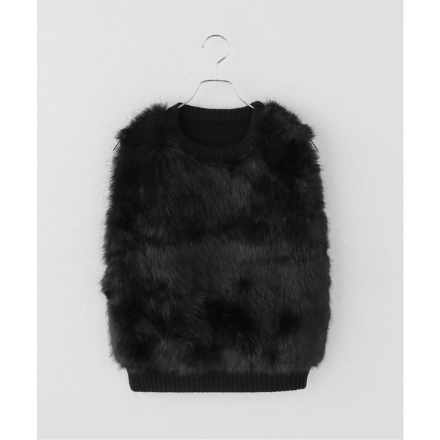 LAYAS / レイヤーズ FUR VEST （ブラック）