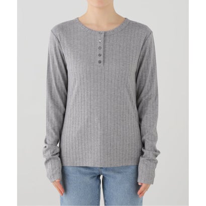 スピック＆スパン Spick & Span パターンメッシュヘンリーネックプルオーバー （グレーA）｜詳細画像