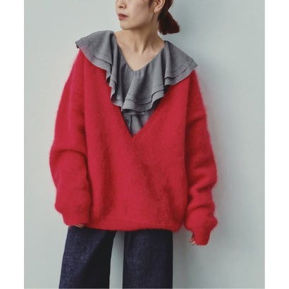 スピック＆スパン Spick & Span 《予約》feuillets*モヘア混プルオーバー （レッド）｜詳細画像