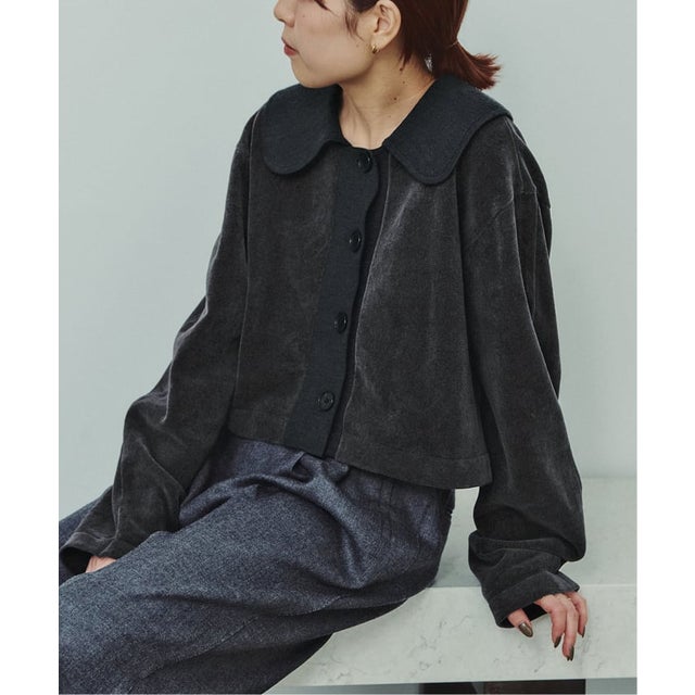 《予約》feuillets*ニットジャケット （グレーA）