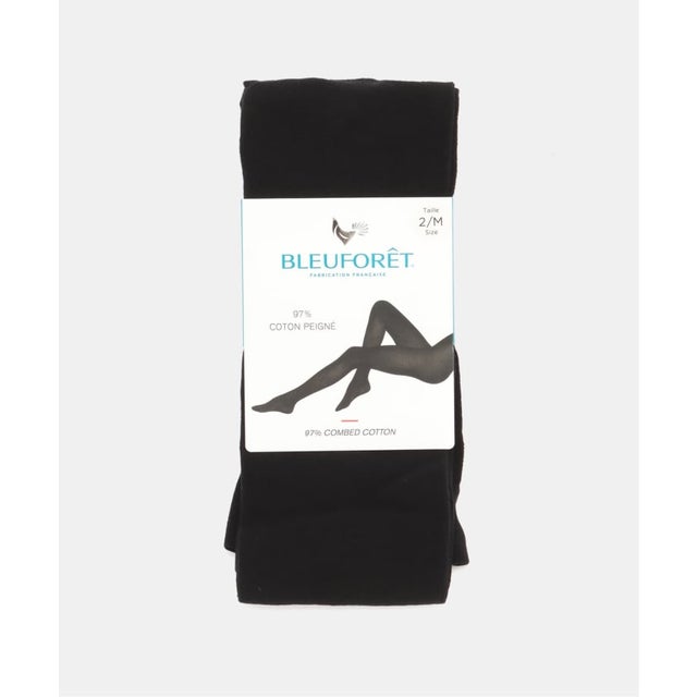 BLEU FORET / ブルーフォレ  velvet combed cotton tights （ブラック）