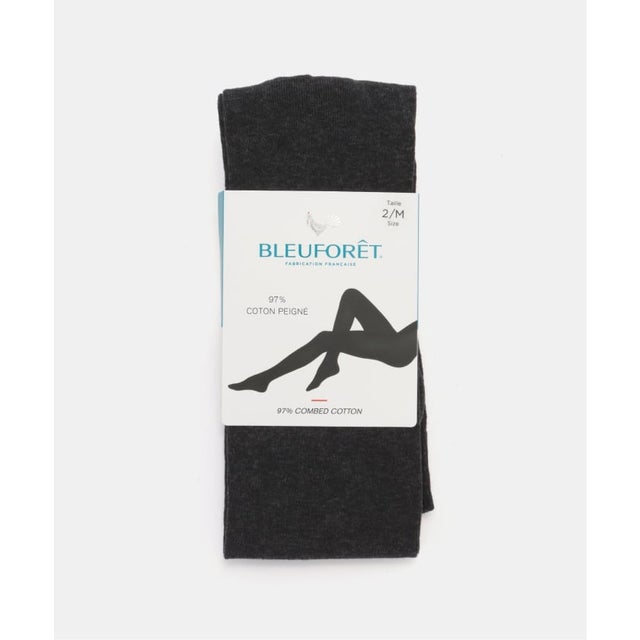 BLEU FORET / ブルーフォレ  velvet combed cotton tights （グレー）