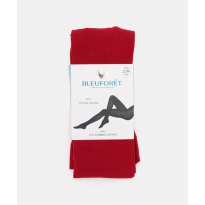 スピック＆スパン Spick & Span BLEU FORET / ブルーフォレ  velvet combed cotton tights （レッド）｜詳細画像