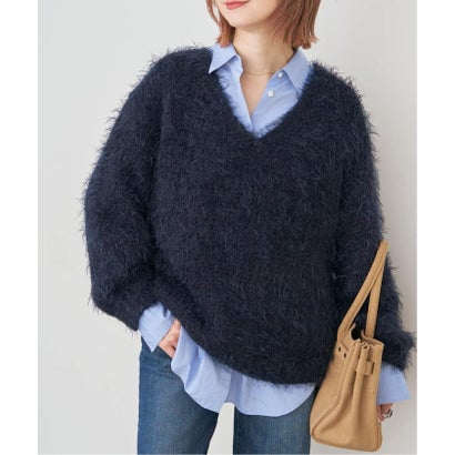 スピック＆スパン Spick & Span 《別注/追加予約》TRICOTS JEAN MARC/トリコットジーンマルク Vネックプルオーバー （ネイビー）｜詳細画像