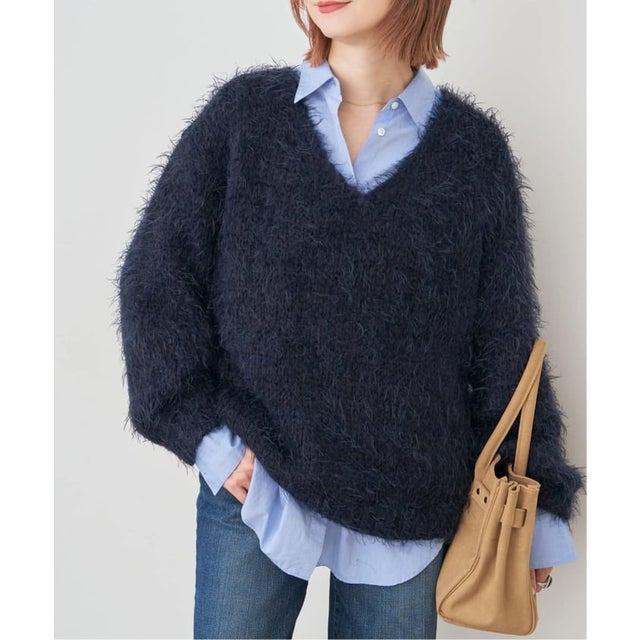 《別注/追加予約》TRICOTS JEAN MARC/トリコットジーンマルク Vネックプルオーバー （ネイビー）