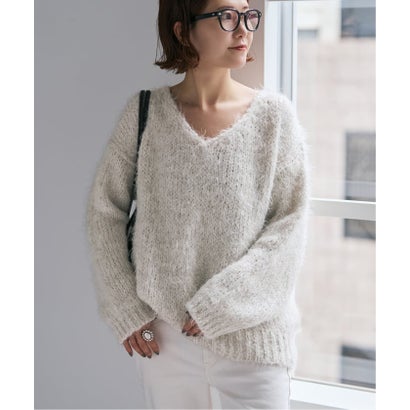 スピック＆スパン Spick & Span 《別注/追加予約》TRICOTS JEAN MARC/トリコットジーンマルク Vネックプルオーバー （ホワイト A）｜詳細画像