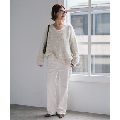 スピック＆スパン Spick & Span 《別注/追加予約》TRICOTS JEAN MARC/トリコットジーンマルク Vネックプルオーバー （ホワイト A）｜詳細画像