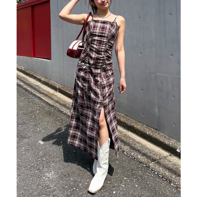 ロングワンピース spiralgirl ワンピース バックリボンフレアワンピース SPIRALGIRL