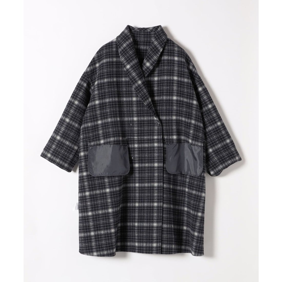 quaranciel: リバー ショール ミドル コート 24AW （チャコールグレー 