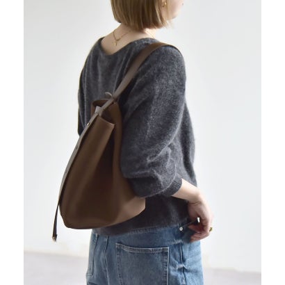 カランシエル quaranciel 《予約》〈手洗い可能〉フォックス ウール ミックス Vネック コンパクト ニット プルオーバー （チャコールグレー）｜詳細画像