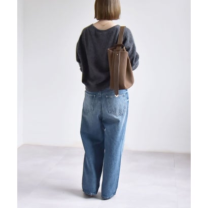 カランシエル quaranciel 《予約》〈手洗い可能〉フォックス ウール ミックス Vネック コンパクト ニット プルオーバー （ナチュラル）｜詳細画像