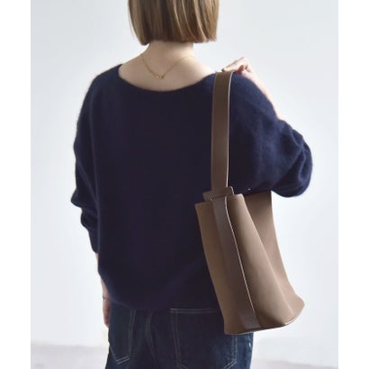 カランシエル quaranciel 《予約》〈手洗い可能〉フォックス ウール ミックス Vネック コンパクト ニット プルオーバー （ナチュラル）｜詳細画像