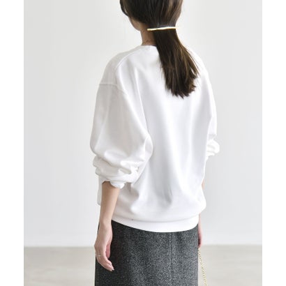カランシエル quaranciel ANGE IN DISGUISE:〈手洗い可能〉デザイン ロゴ プリント スウェット 26AW （ホワイト）｜詳細画像