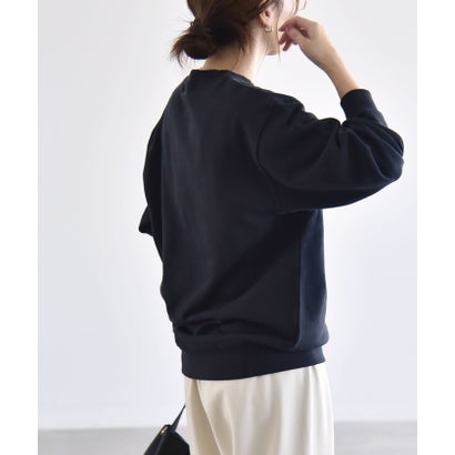 カランシエル quaranciel ANGE IN DISGUISE:〈手洗い可能〉デザイン ロゴ プリント スウェット 26AW （ネイビー）｜詳細画像