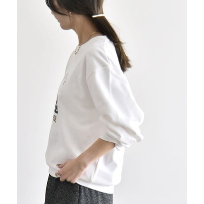カランシエル quaranciel ANGE IN DISGUISE:〈手洗い可能〉デザイン ロゴ プリント スウェット 26AW （ネイビー）｜詳細画像