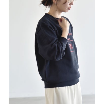 カランシエル quaranciel ANGE IN DISGUISE:〈手洗い可能〉デザイン ロゴ プリント スウェット 26AW （グレー）｜詳細画像