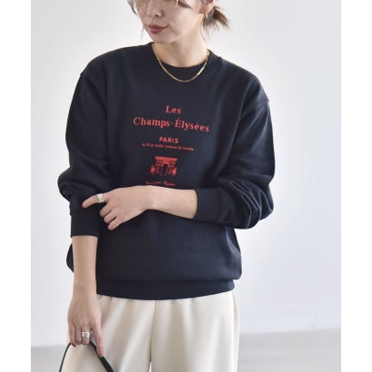 カランシエル quaranciel ANGE IN DISGUISE:〈手洗い可能〉デザイン ロゴ プリント スウェット 26AW （グレー）｜詳細画像