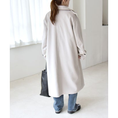 カランシエル quaranciel 《一部追加予約》PURE WOOL スタンド & ステンカラー ロング コート （キャメル）｜詳細画像