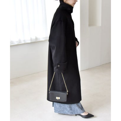 カランシエル quaranciel 《一部追加予約》PURE WOOL スタンド & ステンカラー ロング コート （グレー）｜詳細画像