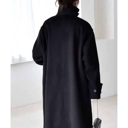 カランシエル quaranciel 《一部追加予約》PURE WOOL スタンド & ステンカラー ロング コート （グレー）｜詳細画像