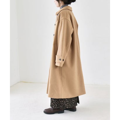 カランシエル quaranciel 《一部追加予約》PURE WOOL スタンド & ステンカラー ロング コート （グレー）｜詳細画像
