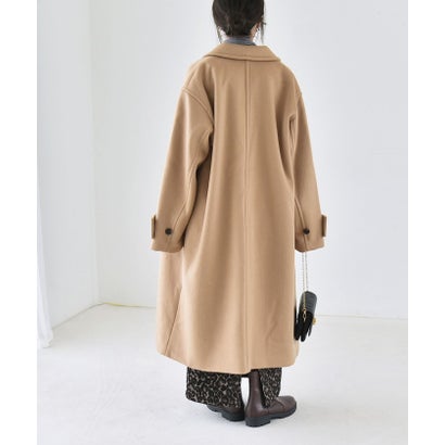 カランシエル quaranciel 《一部追加予約》PURE WOOL スタンド & ステンカラー ロング コート （グレー）｜詳細画像