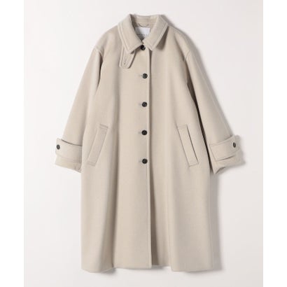 カランシエル quaranciel 《一部追加予約》PURE WOOL スタンド & ステンカラー ロング コート （グレー）｜詳細画像