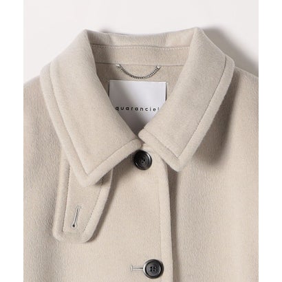 カランシエル quaranciel 《一部追加予約》PURE WOOL スタンド & ステンカラー ロング コート （グレー）｜詳細画像