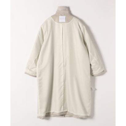 カランシエル quaranciel 《一部追加予約》PURE WOOL スタンド & ステンカラー ロング コート （グレー）｜詳細画像