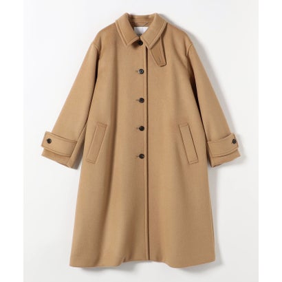 カランシエル quaranciel 《一部追加予約》PURE WOOL スタンド & ステンカラー ロング コート （グレー）｜詳細画像