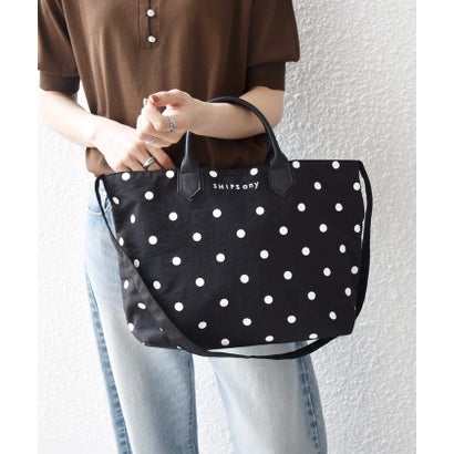 《一部追加予約》〈撥水加工〉A4 ドット 2WAY トートバッグ （ベージュ）｜詳細画像