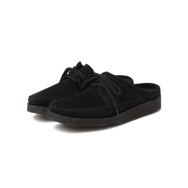 【SHIPS any別注】Padmore&Barnes: Willow ミュール モカシン◇ （ブラック）