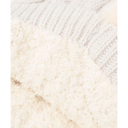 SHIPS any: ポンポン イヤーマフ ニット キャップ （チャコールグレー）｜詳細画像