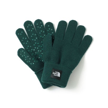 THE NORTH FACE: ワンポイント ロゴ ニット グローブ （グリーン）｜詳細画像