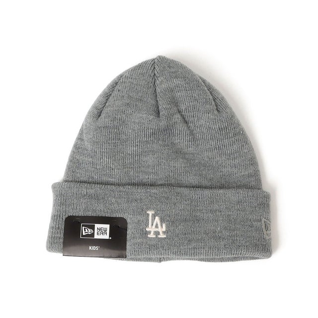 NEW ERA: ミニ ロゴ 刺繍 ニットキャップ （グレー）