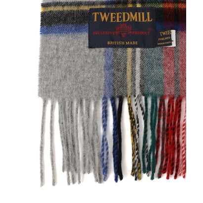 TWEED MILL: チェック ストール 25AW （ライトグレー）｜詳細画像