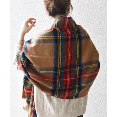 TWEED MILL: チェック ストール 25AW （ライトグレー）｜詳細画像
