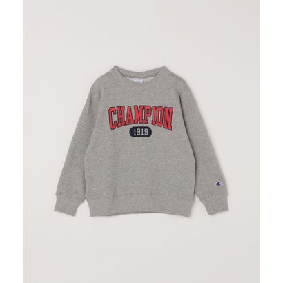 Champion: クルーネック カレッジライク ロゴ スウェット （ライトグレー）｜詳細画像