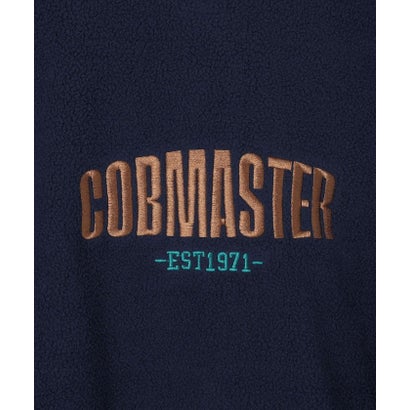 シップス エニィ SHIPS any COBMASTER:〈洗濯機可能〉バックロゴ フリース ハーフジップ プルオーバー （ネイビー）｜詳細画像