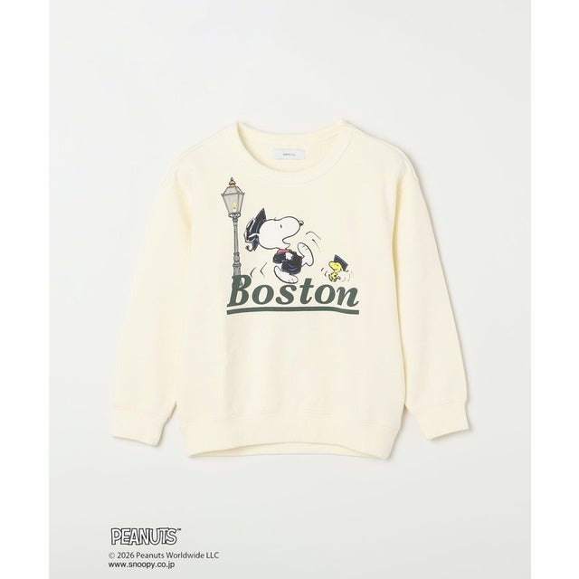 SNOOPY コラボ アメリカン ロケーション グラフィック プリント スウェット （ホワイト）