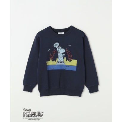 SNOOPY コラボ アメリカン ロケーション グラフィック プリント スウェット （ネイビー）｜詳細画像