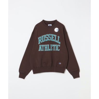 RUSSELL ATHLETIC: 〈洗濯機可能〉プロコットン ロゴプリント クルーネック スウェット （ブラウン）｜詳細画像