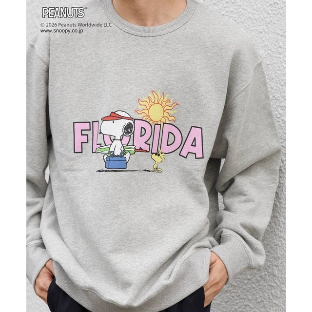 SNOOPY コラボ アメリカン ロケーション グラフィック プリント スウェット◆ （グレー）