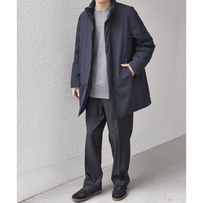 【WEB限定】〈撥水/防風等〉多機能  スタンドカラー ハーフ ダウン コート◆ （ネイビー）｜詳細画像