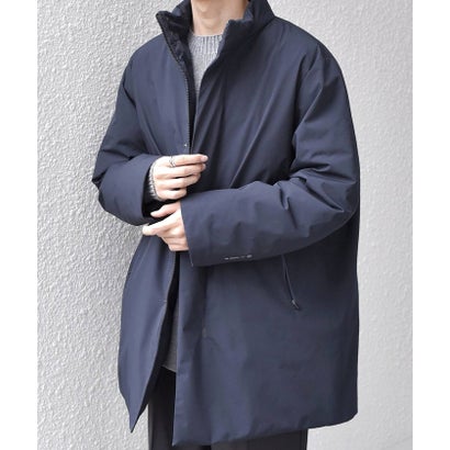 【WEB限定】〈撥水/防風等〉多機能  スタンドカラー ハーフ ダウン コート◆ （ネイビー）｜詳細画像
